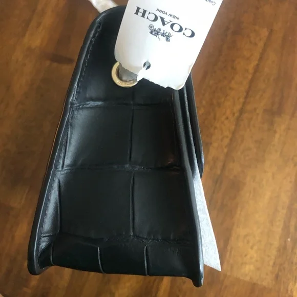 NWT $295 Coach Bowery Croc-Embossed Leather with Gold Crossbody Chain! - Picture 6 of 16